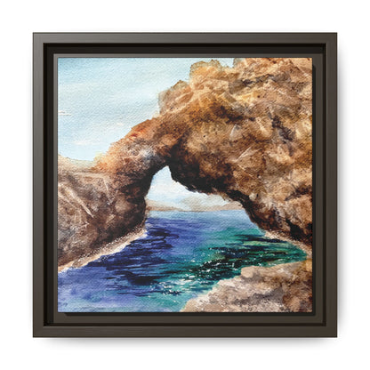 Bridging the Gap Matte Canvas, Framed (Black or Espresso). Available in sizes from 10”x10”-14”x14”