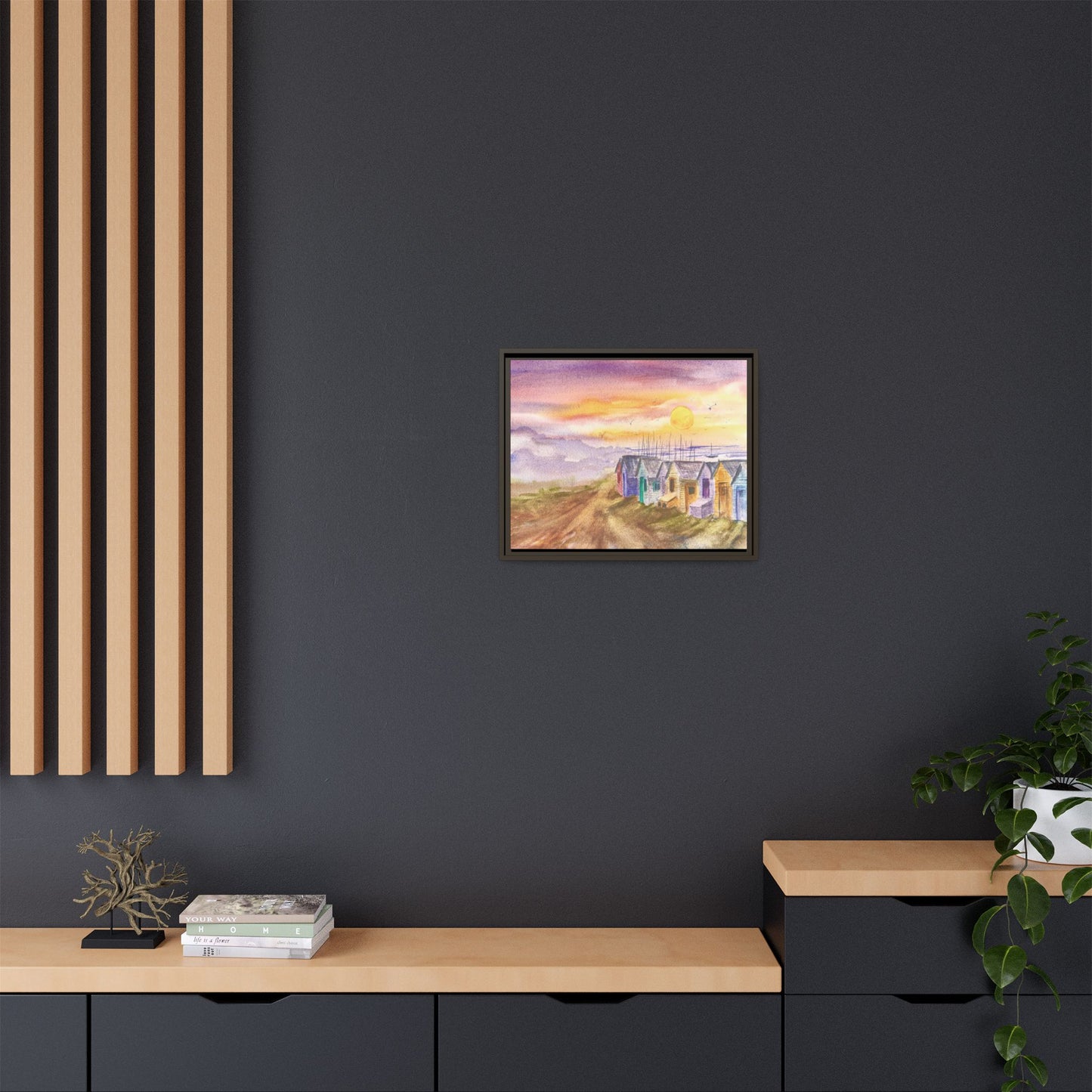 Quiet Before The Tide Matte Canvas, Framed (Black or Espresso). Available in sizes from 10”x8”-32”x24”