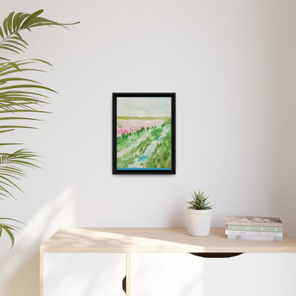 Tulip Theory Matte Canvas, Framed (Black or Espresso). Available in sizes from 8”x10”-11”x14”