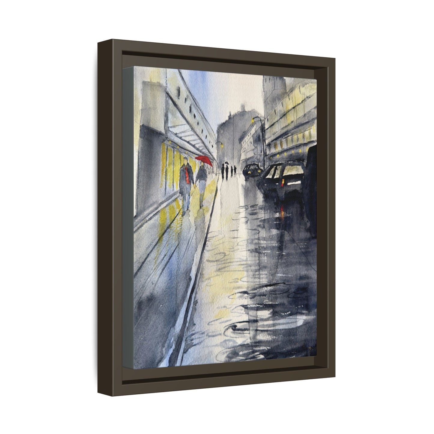 Rainy Day Romance, Framed (Black or Espresso). Available in sizes from 8”x10”-24”x32”