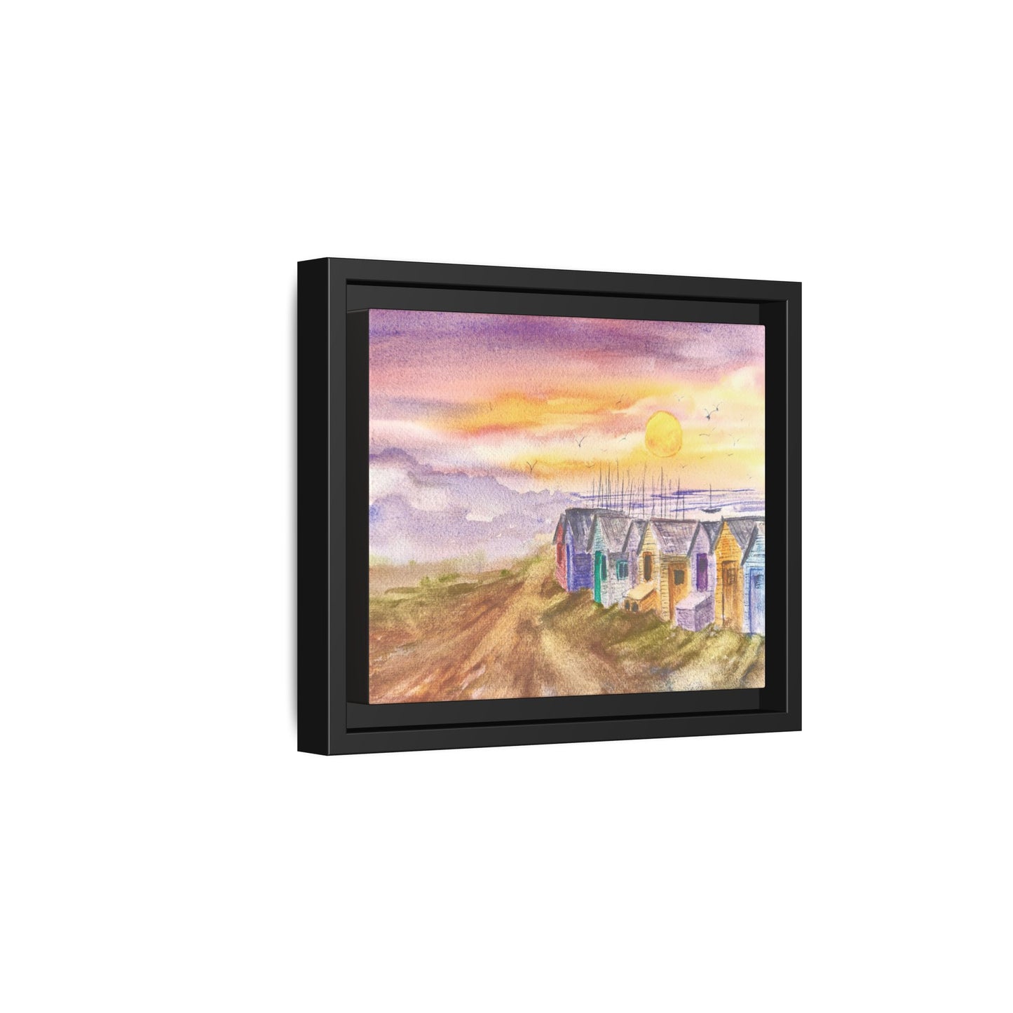 Quiet Before The Tide Matte Canvas, Framed (Black or Espresso). Available in sizes from 10”x8”-32”x24”