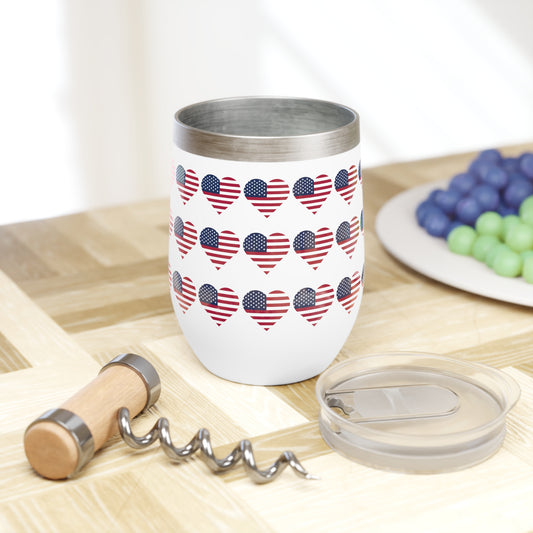 Star Spangled Hearts Chill Wine Tumbler (12 oz.)
