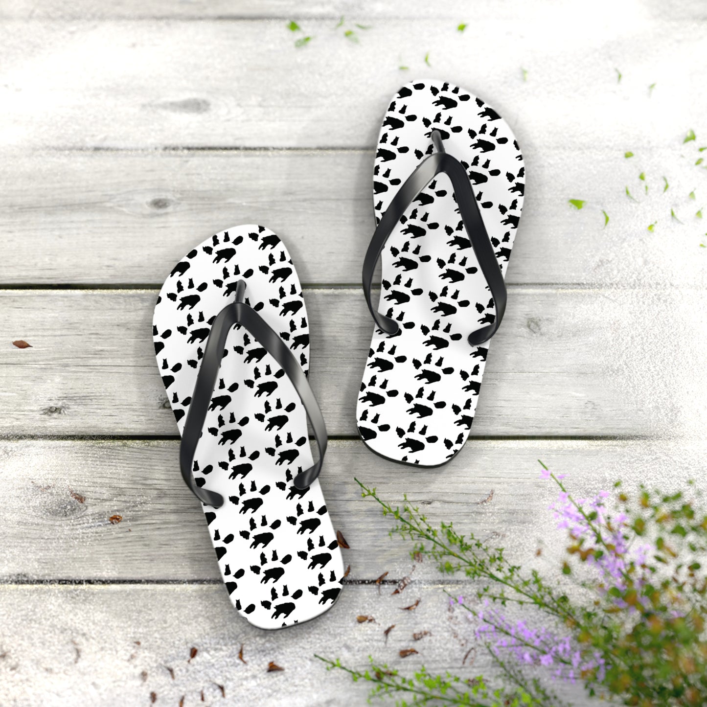 Kitty Paw Flip Flops