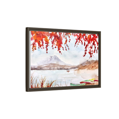 Falling For Fuji Matte Canvas, Framed (Black or Espresso). Available in sizes from 10”x8”-32”x24”