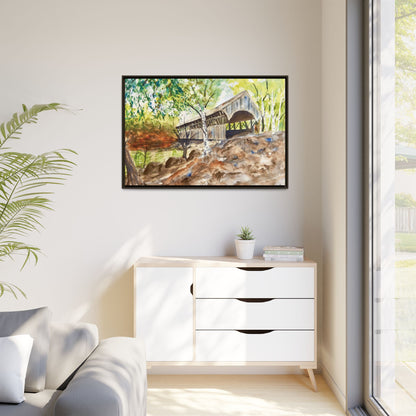 Artist’s Bridge Matte Canvas, Framed (Black or Espresso). Available in sizes from 10”x8”-24”x18”