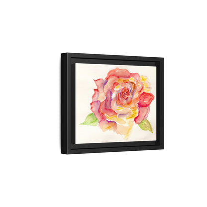 Rose Water Matte Canvas, Framed (Black or Espresso). Available in sizes from 10”x8”-14”x11”