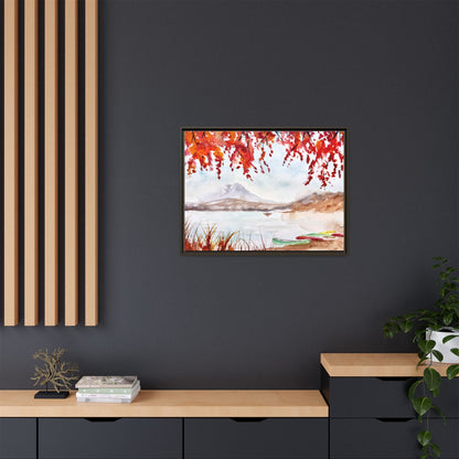 Falling For Fuji Matte Canvas, Framed (Black or Espresso). Available in sizes from 10”x8”-32”x24”