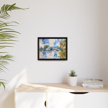 Snug Harbor Matte Canvas, Framed (Black or Espresso). Available in sizes 10”x8”-20”x16”