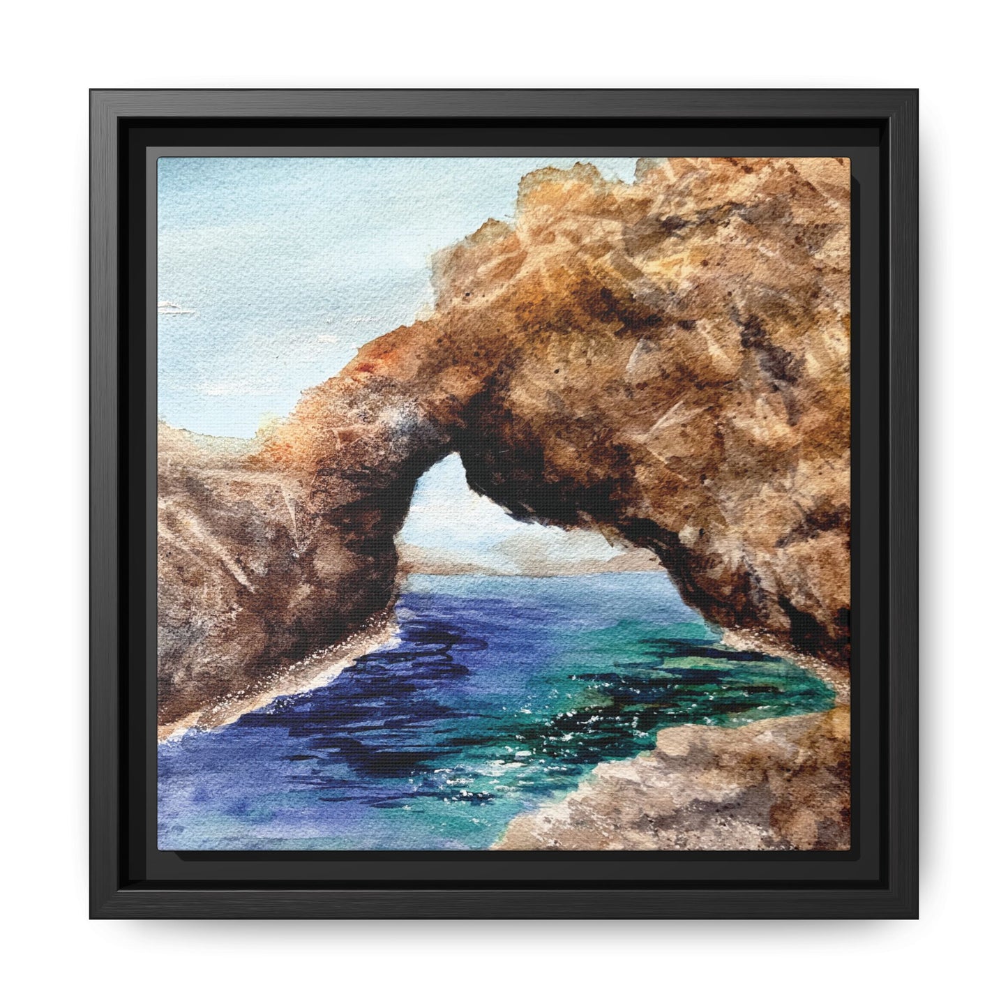 Bridging the Gap Matte Canvas, Framed (Black or Espresso). Available in sizes from 10”x10”-14”x14”