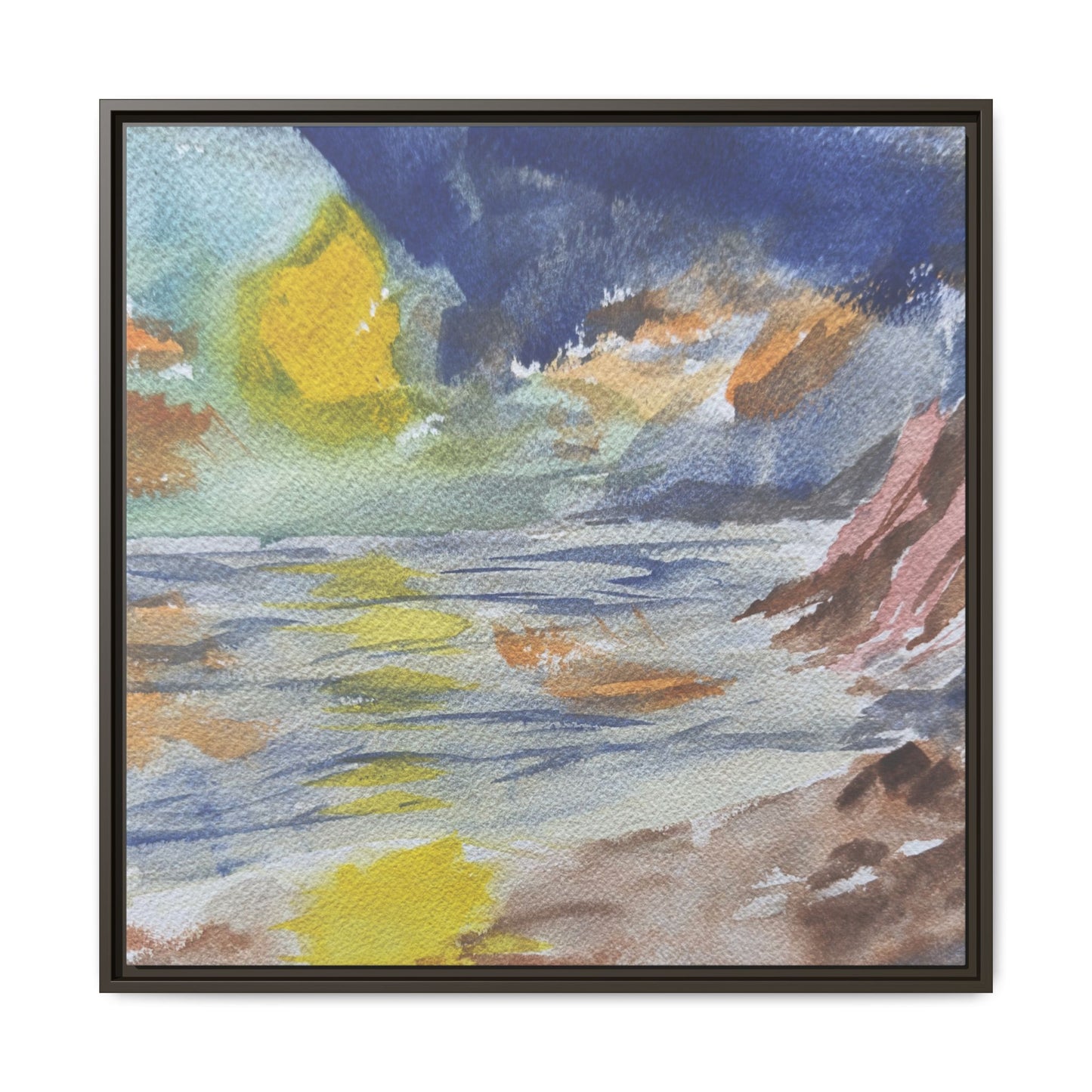 The Sun in Pieces Matte Canvas, Framed (Black or Espresso). Available in sizes from 6”x6”-30”x30”