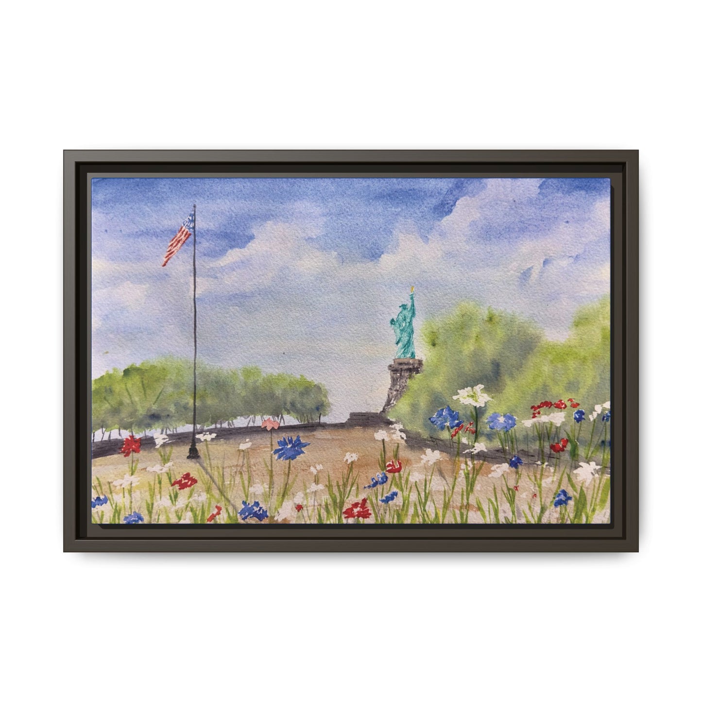 Looking for Liberty, Framed (Black or Espresso). Available in sizes from 10”x8”-24”x18”