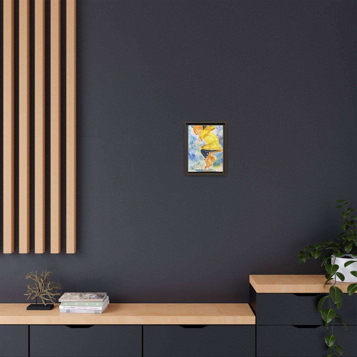 Spring Splash Matte Canvas, Framed (Black or Espresso). Available in sizes from 12”x18”-16”x24”