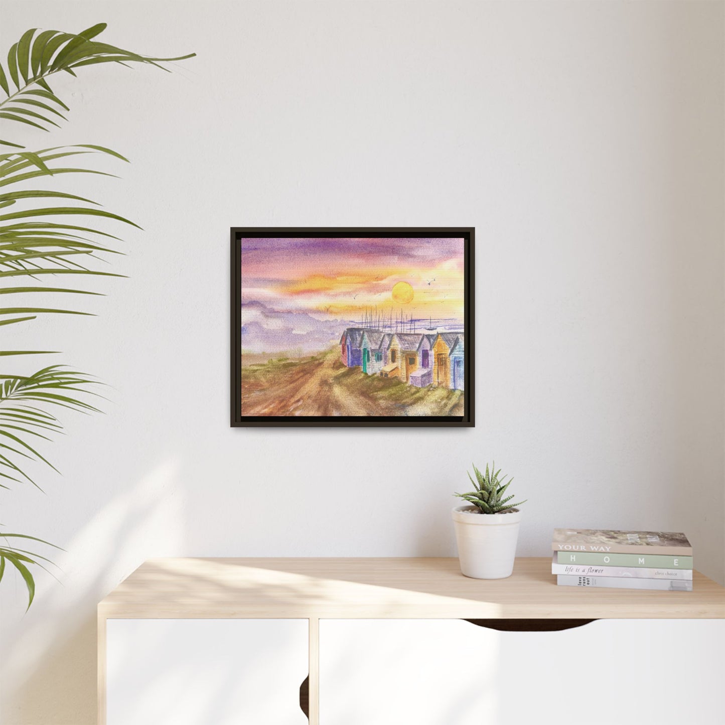 Quiet Before The Tide Matte Canvas, Framed (Black or Espresso). Available in sizes from 10”x8”-32”x24”