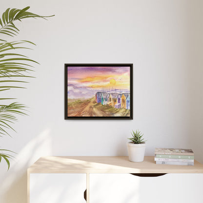 Quiet Before The Tide Matte Canvas, Framed (Black or Espresso). Available in sizes from 10”x8”-32”x24”