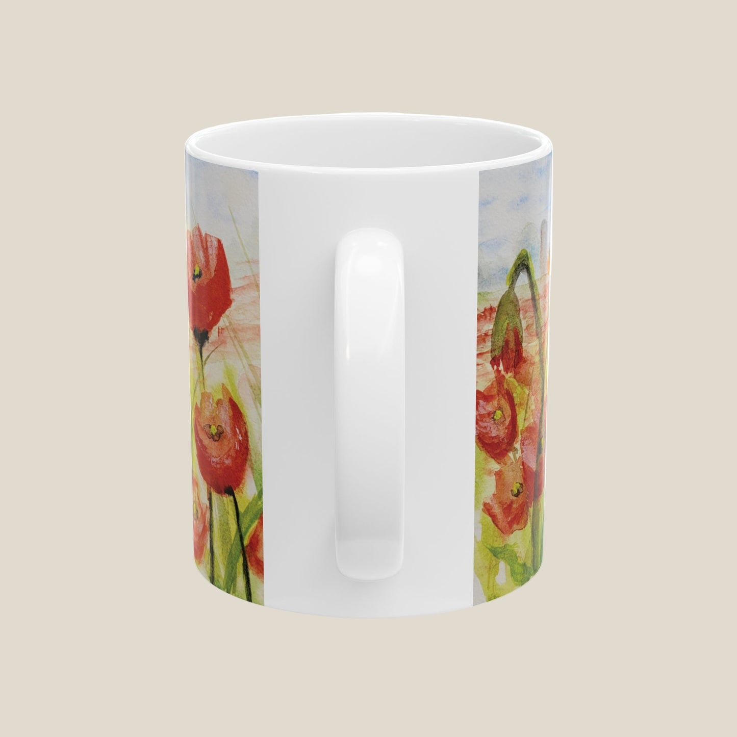 Poppies Galore Ceramic Mug, (11oz, 15oz)