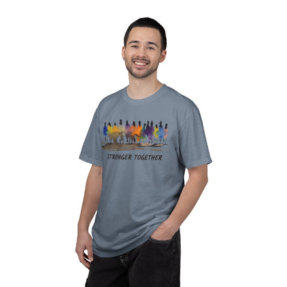 Stronger Together Unisex Garment-Dyed T-shirt. Available in sizes S-4XL, 13 colors.