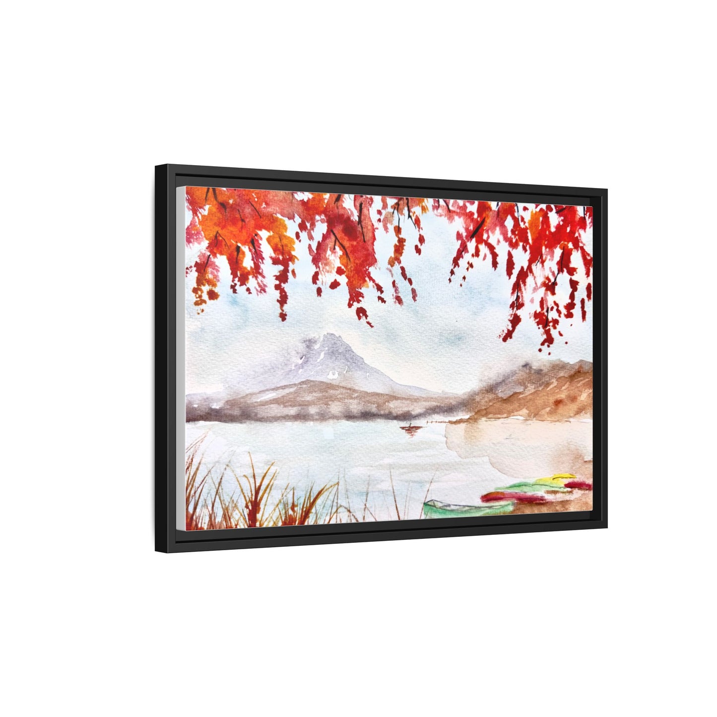 Falling For Fuji Matte Canvas, Framed (Black or Espresso). Available in sizes from 10”x8”-32”x24”