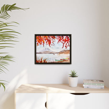 Falling For Fuji Matte Canvas, Framed (Black or Espresso). Available in sizes from 10”x8”-32”x24”
