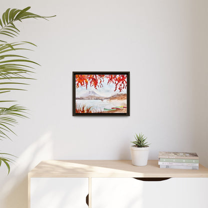 Falling For Fuji Matte Canvas, Framed (Black or Espresso). Available in sizes from 10”x8”-32”x24”