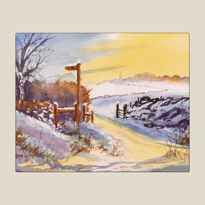 Wales Winter Walk Matte Canvas, Stretched, 1.25". Available in sizes 10” x 8”-16” x 12”