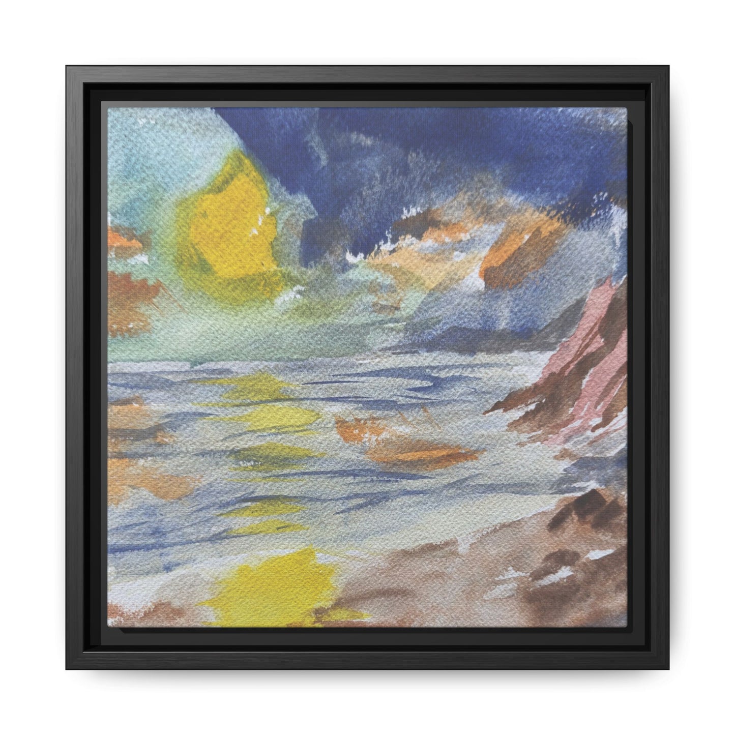 The Sun in Pieces Matte Canvas, Framed (Black or Espresso). Available in sizes from 6”x6”-30”x30”