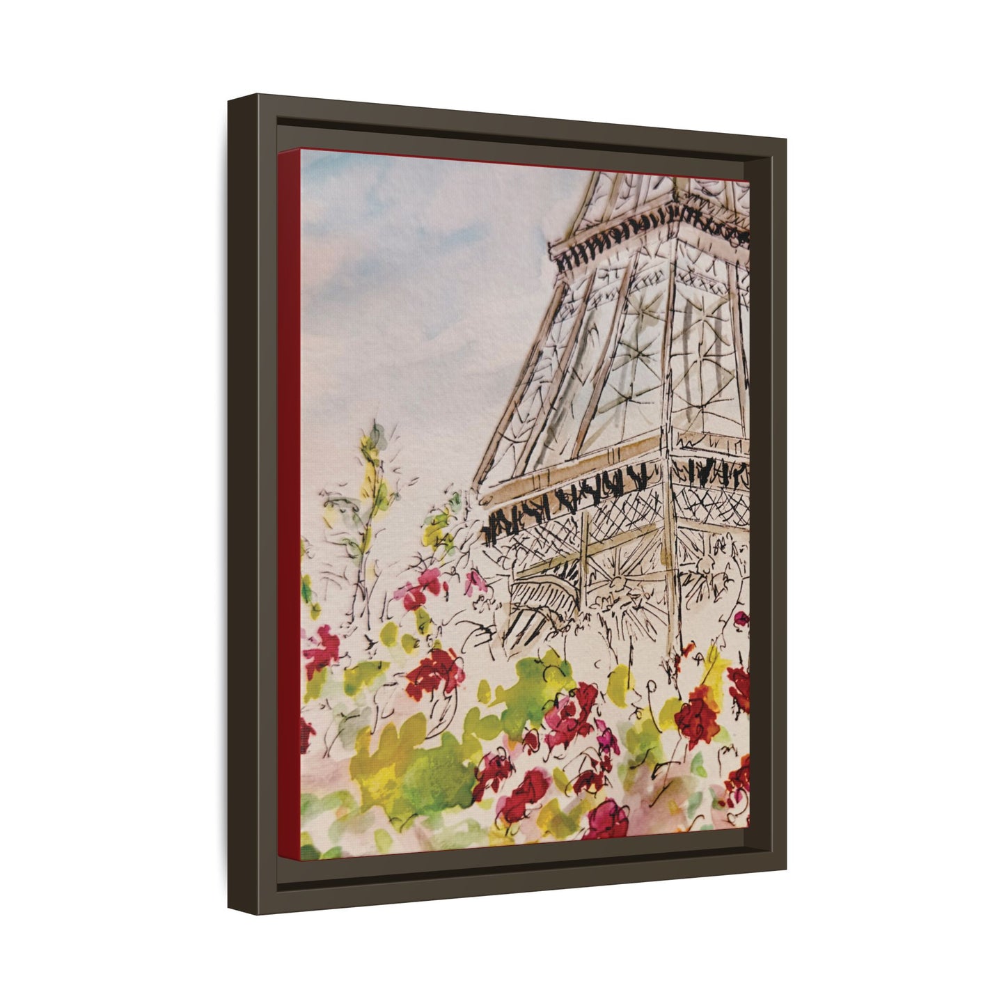 Eiffel Tower, Framed (Black or Espresso). Available in sizes from 8”x10”-16”x20”