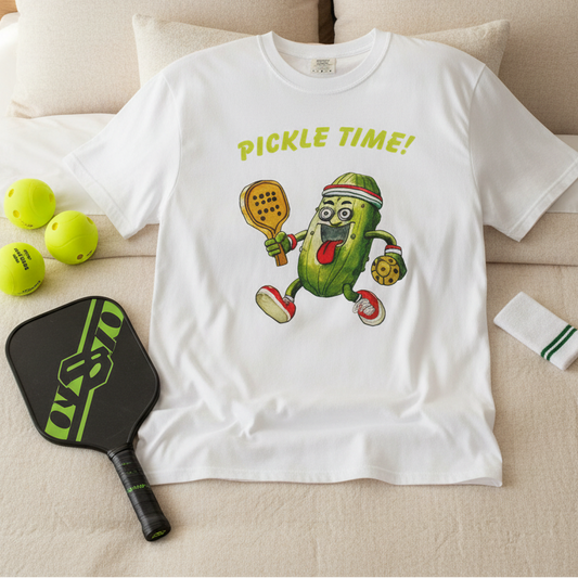 Pickle Time! Unisex Garment-Dyed T-shirt (Dark Colors). Available in sizes S-4XL, 16 colors.