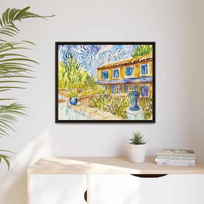 Respite Near Saint-Remy-de-Provence Matte Canvas, Framed (Black or Espresso). Available in sizes from 10”x8”-30”x24”