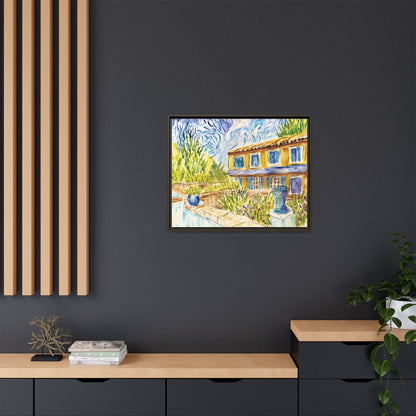 Respite Near Saint-Remy-de-Provence Matte Canvas, Framed (Black or Espresso). Available in sizes from 10”x8”-30”x24”