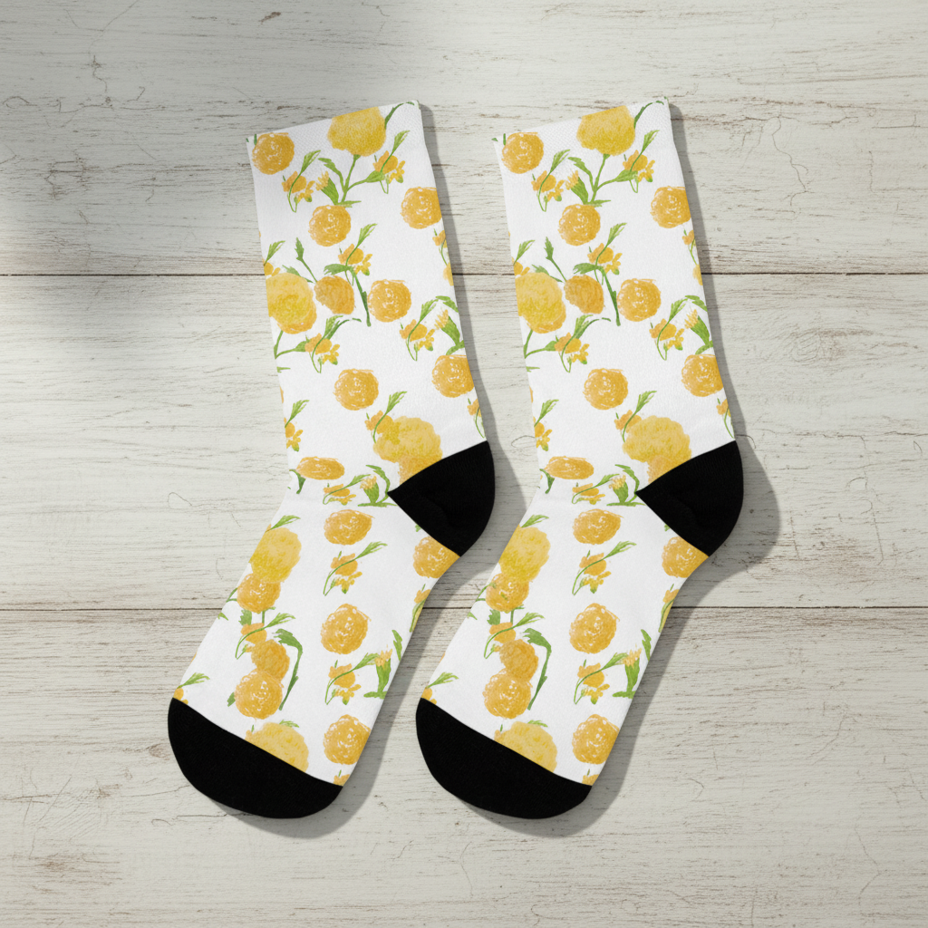 Mellow Marigolds Recycled Poly Socks