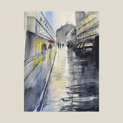 Rainy Day Romance Matte Canvas, Stretched, 1.25".  Available in sizes from 8" x 10"-24" x 32"