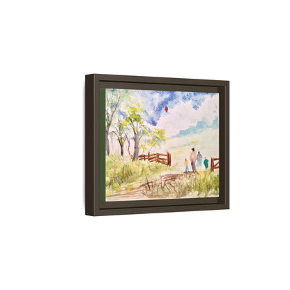 Spring Fling Matte Canvas, Framed (Black or Espresso). Available in sizes 10”x8”-16”x12”