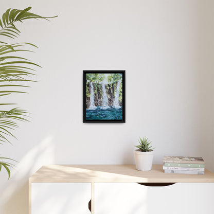 Three Sisters Waterfall, Framed (Black or Espresso). Available in sizes from 8”x10”-12”x16”