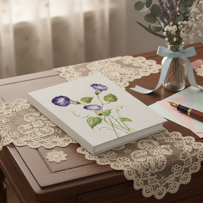 Modest Morning Glories Journal - Ruled Line