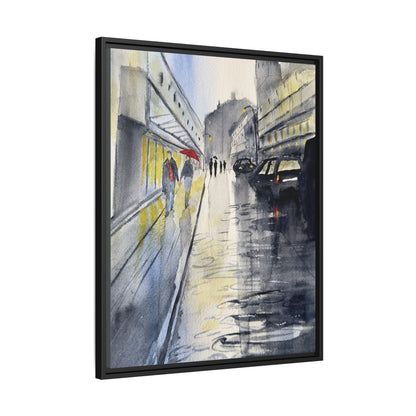 Rainy Day Romance, Framed (Black or Espresso). Available in sizes from 8”x10”-24”x32”