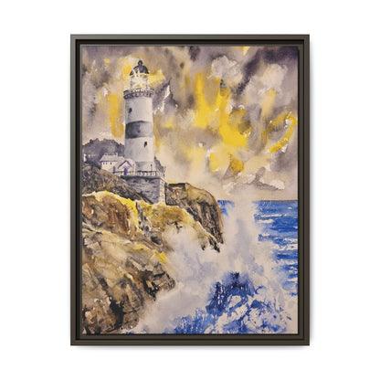 Storm Watch Matte Canvas, Framed (Black or Espresso). Available in sizes 8”x10”-18”x24”