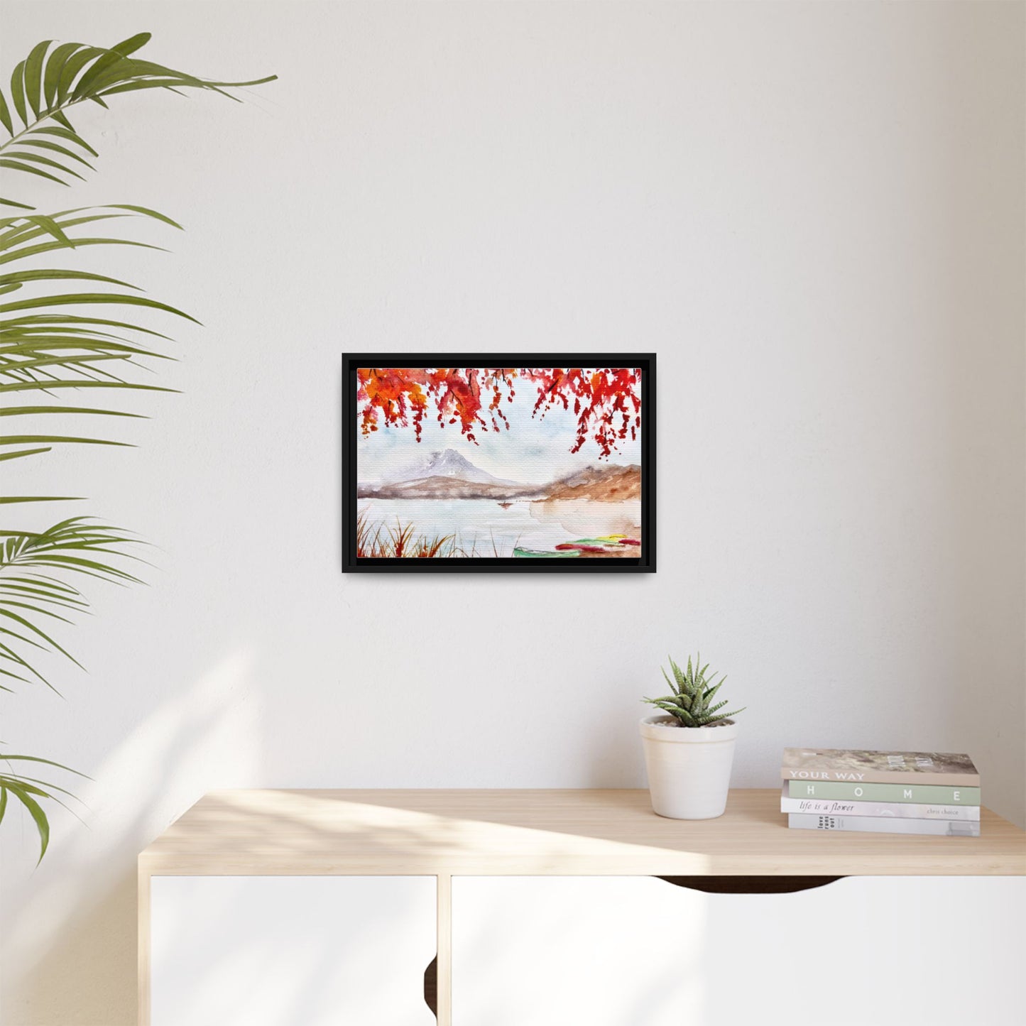Falling For Fuji Matte Canvas, Framed (Black or Espresso). Available in sizes from 10”x8”-32”x24”
