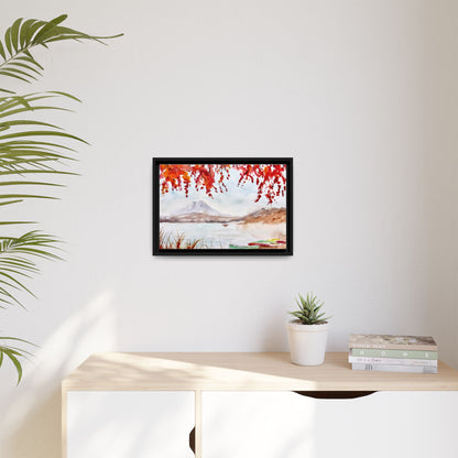 Falling For Fuji Matte Canvas, Framed (Black or Espresso). Available in sizes from 10”x8”-32”x24”
