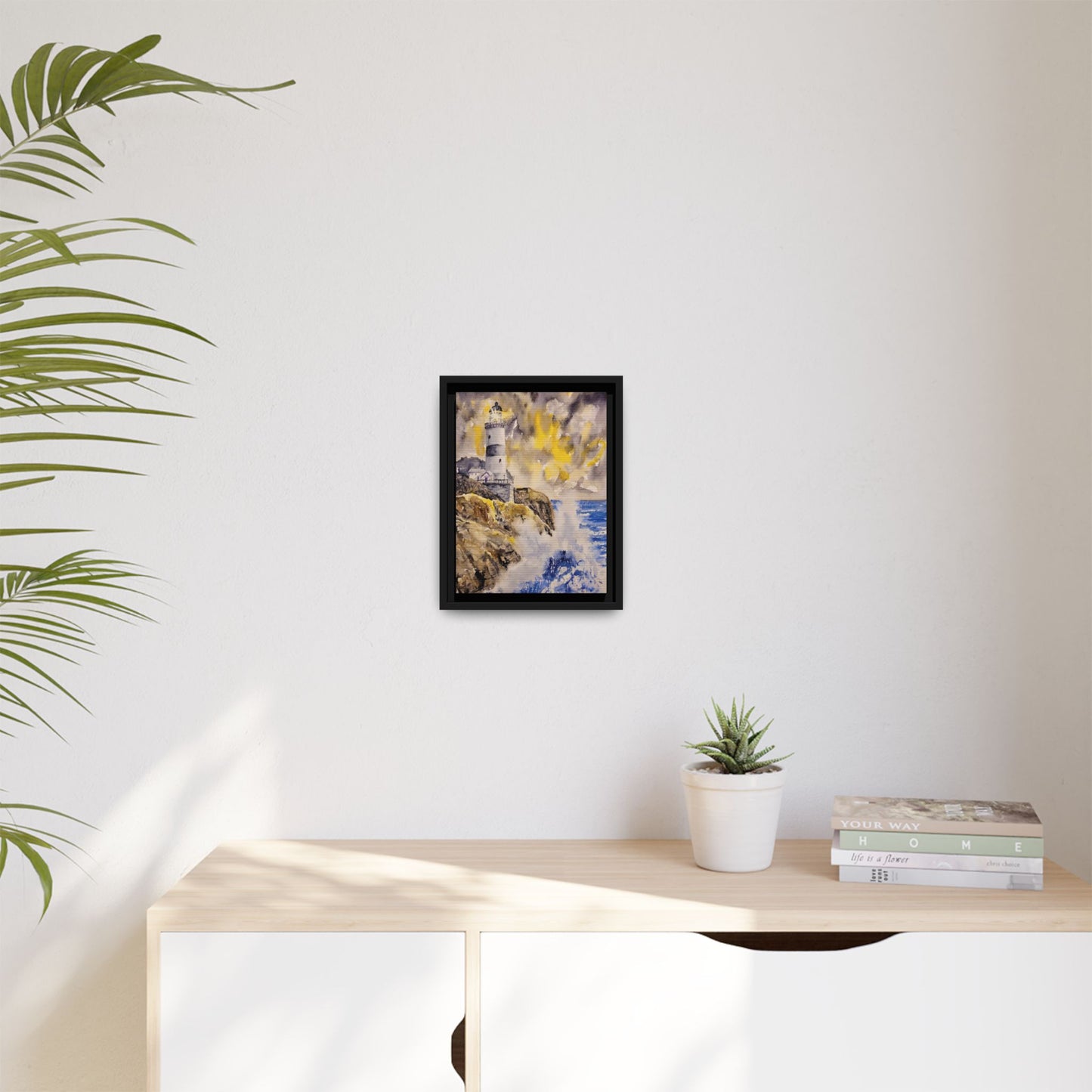 Storm Watch Matte Canvas, Framed (Black or Espresso). Available in sizes 8”x10”-18”x24”