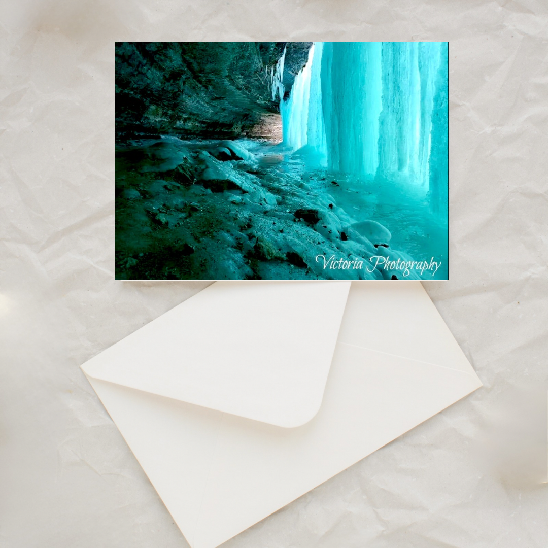 Falling into Blue Greeting Cards (5 Pack)