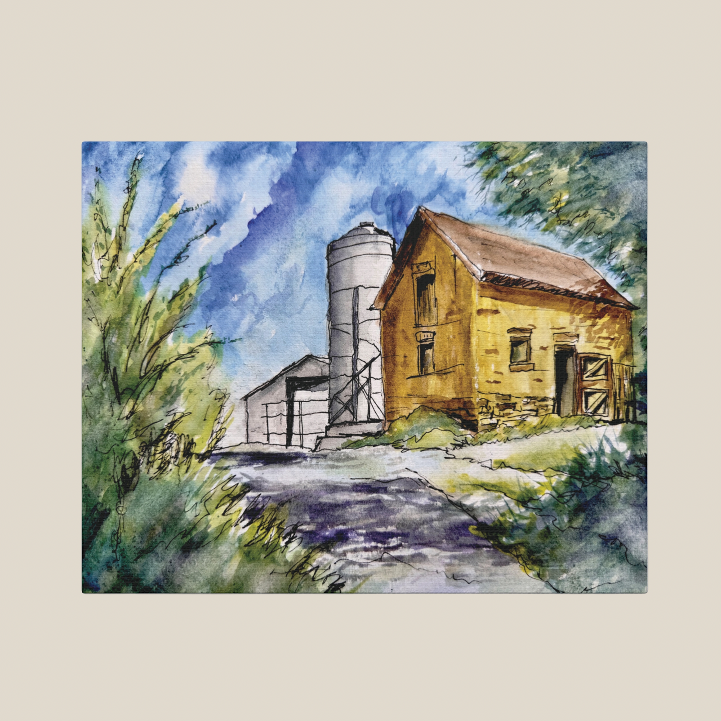 Ye Olde Barn Matte Canvas, Stretched, 1.25". Available in sizes 10” x 8”-24” x 20”