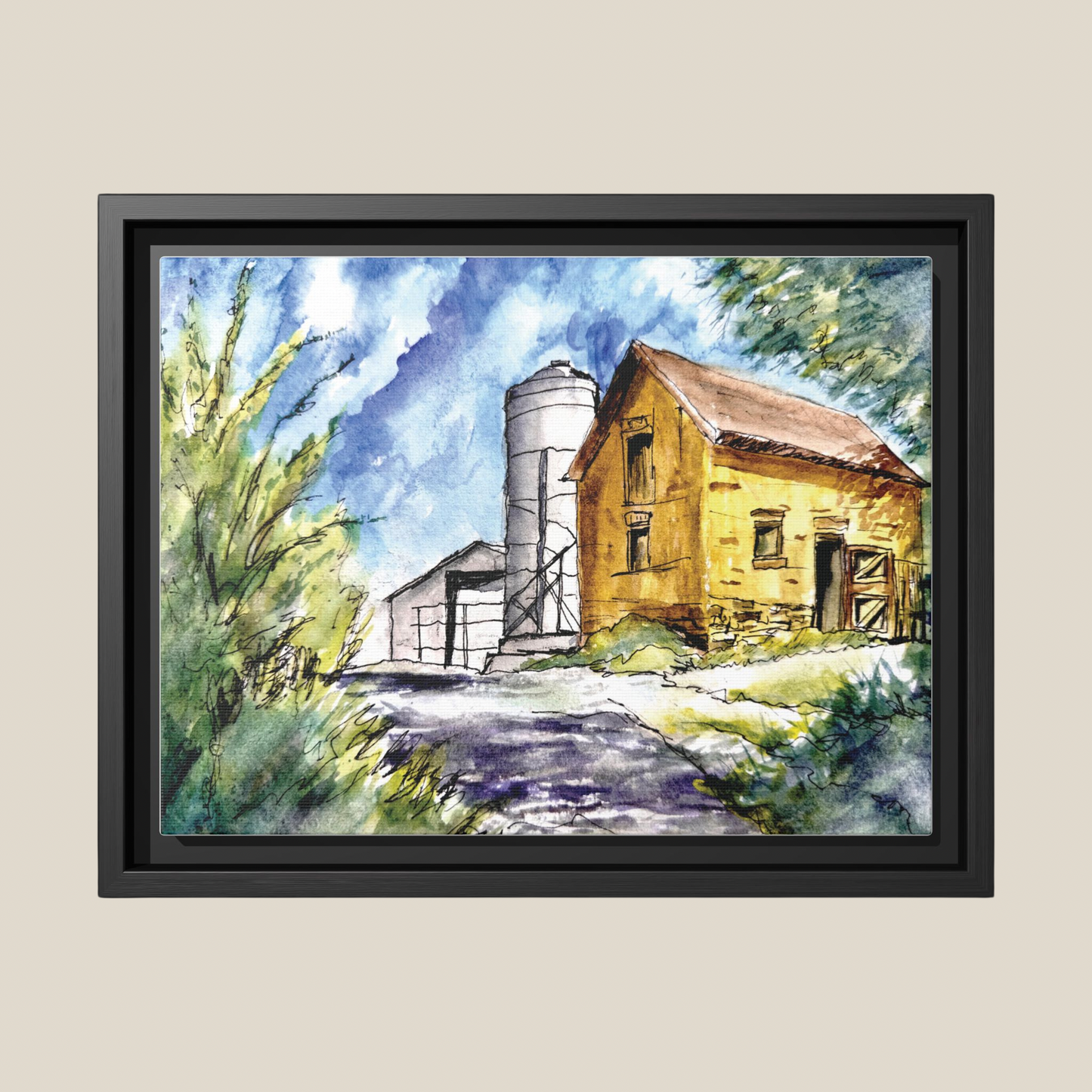 Ye Olde Barn, Framed (Black or Espresso). Available in sizes from 10”x8”-32”x24”