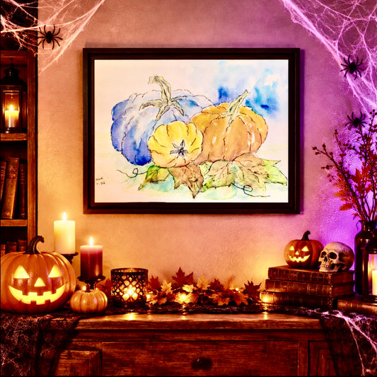 Three Shades Of Fall — Framed Matte Canvas