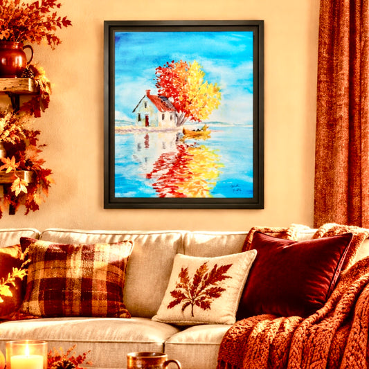 Autumn’s Edge — Framed Matte Canvas