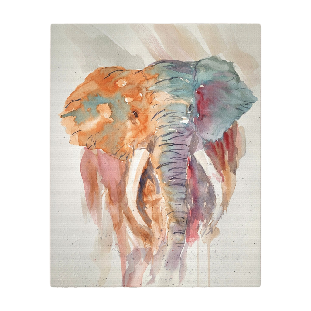 Bull in a Dust Storm Matte Canvas, Stretched, 1.25". Available in sizes 8” x 10”-18” x 24”