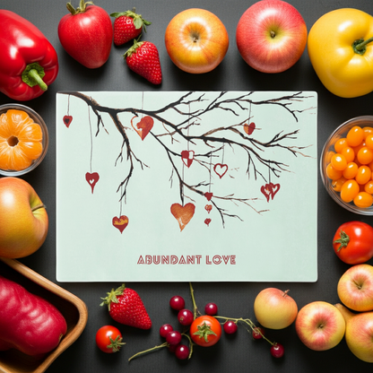 Abundant Love Cutting Board. Available in sizes 8.25” x 11”-11.25” x 15.5”