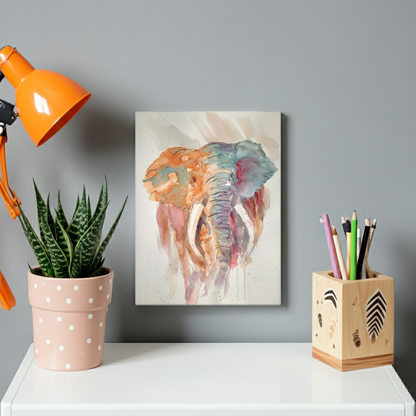 Bull in a Dust Storm Matte Canvas, Stretched, 1.25". Available in sizes 8” x 10”-18” x 24”