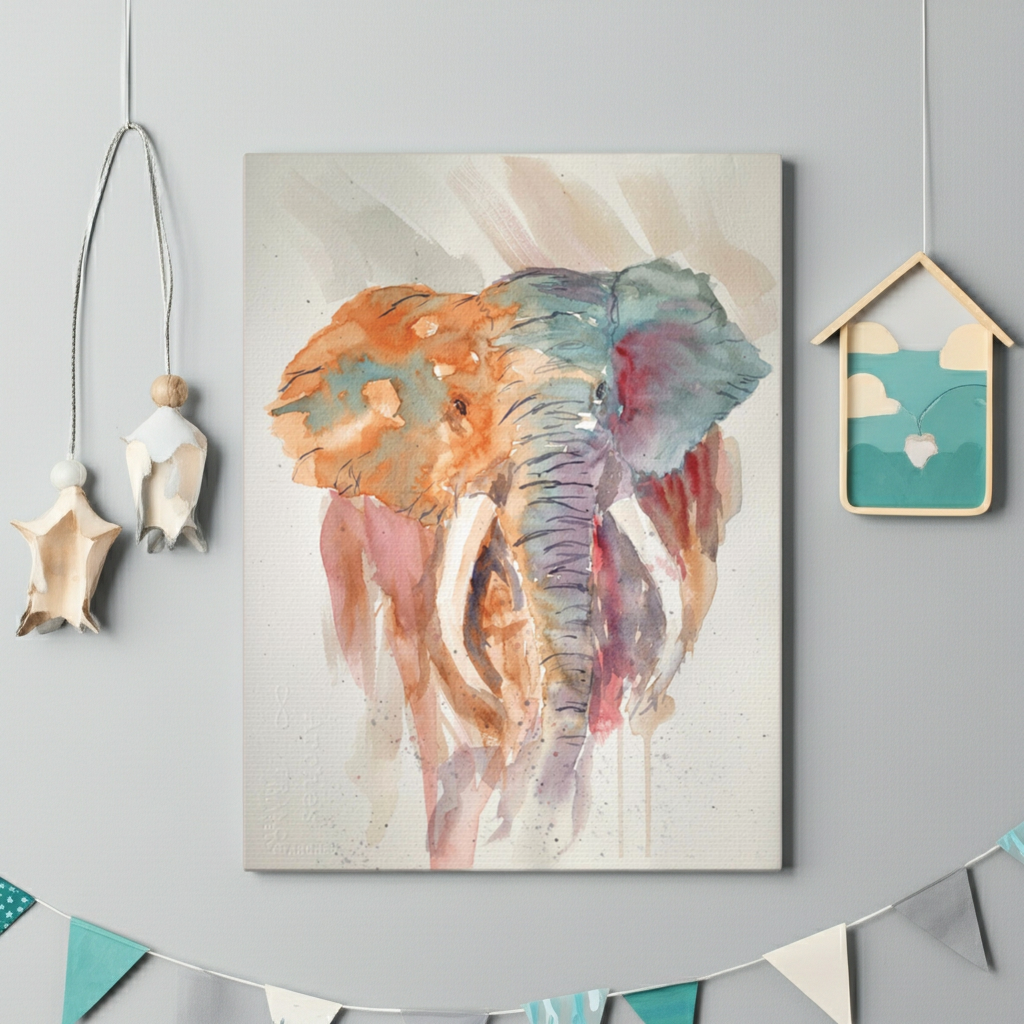 Bull in a Dust Storm Matte Canvas, Stretched, 1.25". Available in sizes 8” x 10”-18” x 24”