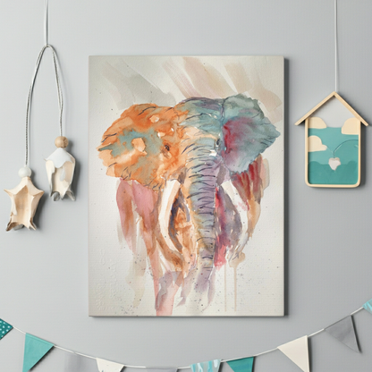 Bull in a Dust Storm Matte Canvas, Stretched, 1.25". Available in sizes 8” x 10”-18” x 24”