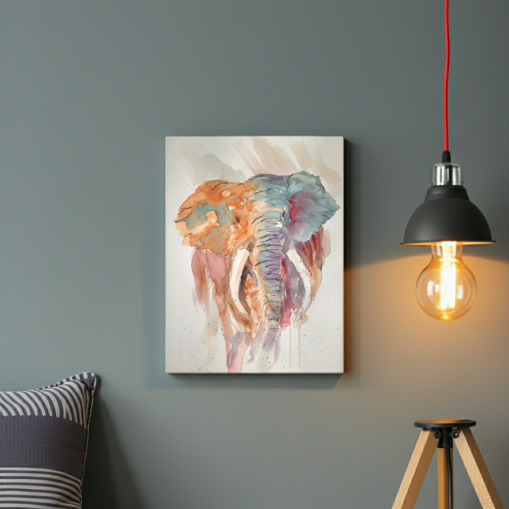 Bull in a Dust Storm Matte Canvas, Stretched, 1.25". Available in sizes 8” x 10”-18” x 24”